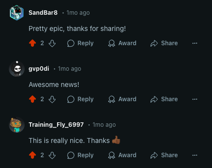 Positive Reddit comment about Proxima (6 of 9)