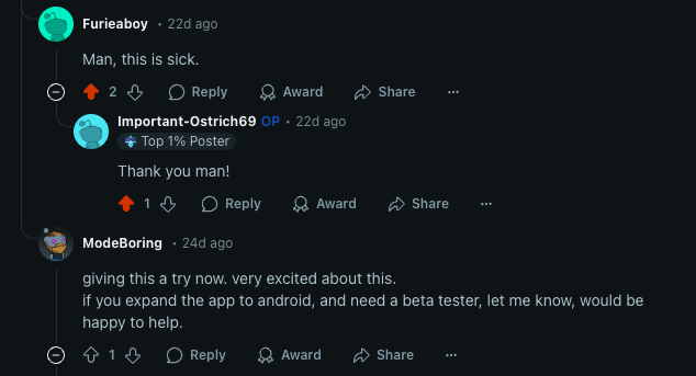 Positive Reddit comment about Proxima (8 of 9)